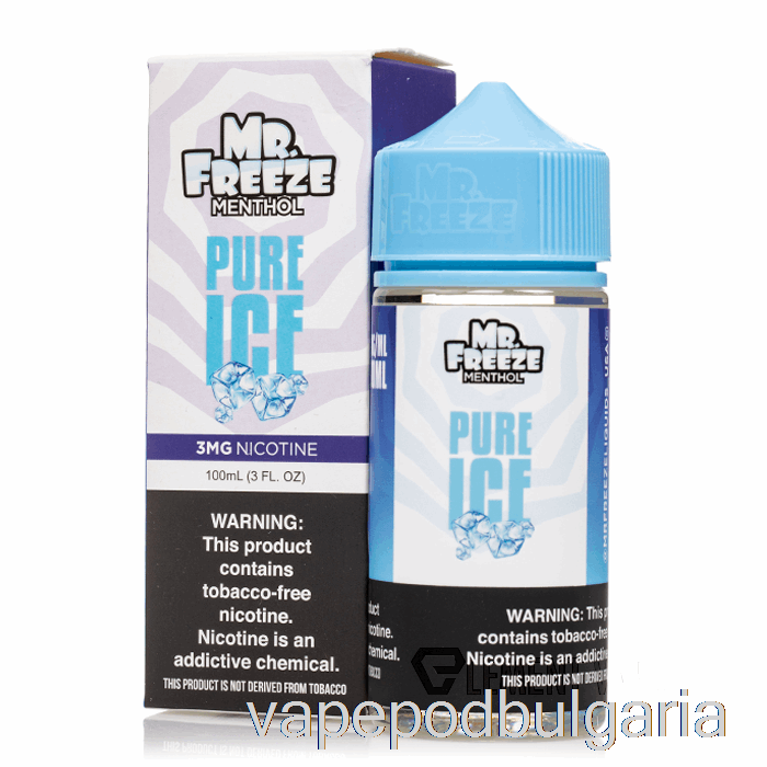 Vape 10000 Дръпки Pure Ice - Mr Freeze - 100ml 3mg